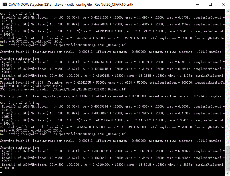 Studying CNTK (6): ResNet
