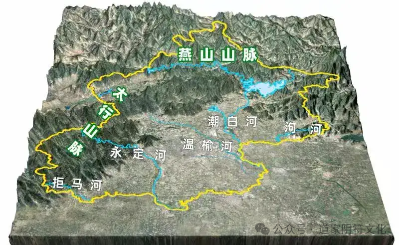 北京的風水格局及山脈地形